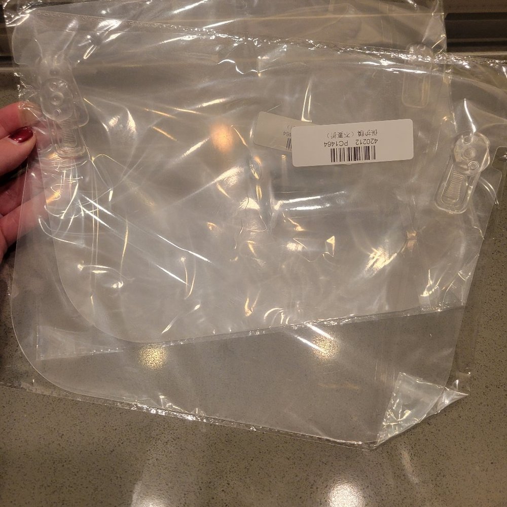 3 for $15, 5 for $20 Two face shields clip on to glasses